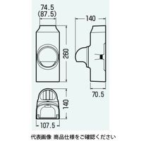 未来工業 分岐ソケット(ベース付き・掃除機能付きエアコン用) GKYBC-100T 1個（直送品）