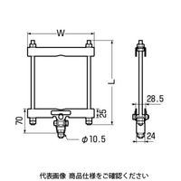未来工業 角・丸パイプ・H形鋼・C形鋼組み合わせ用 電気亜鉛めっき仕様 SGPA-20A 1個（直送品）