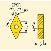 セコ・ツールズ・ジャパン 旋削 外径用チップ DNGG150408ーM1TS2000 1セット(10個)（直送品）