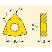 セコ・ツールズ・ジャパン 旋削 外径用チップ WNGG080408ーMF1CP200 1セット(10個)（直送品）
