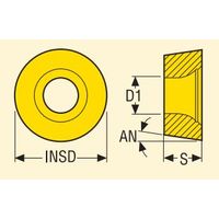 セコ・ツールズ・ジャパン 旋削 内径用チップ RCMT0602M0ーF2:HX RCMT0602M0-F2HX 1セット(10個)（直送品）