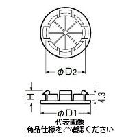 未来工業 ケーブルブッシング 樹脂ボックス用 CBZ-P16 1セット（100個）（直送品）