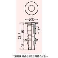 未来工業 カラー・ヘッダーインサート（デッキプレート用・ばねタイプ） NDB-4Y 1セット（20個）（直送品）