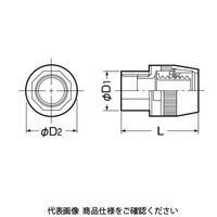 未来工業 コンビネーションカップリング（マシンフレキ用） マシンフレキ⇔厚鋼電線管（ねじ付） MPGP-22M 1セット（5個）（直送品）