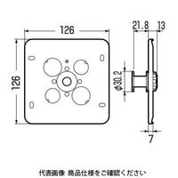 未来工業 鉄製バックプレート (鉄製大形四角PCボックス用) PA-4CBL-BPA3 1セット(10個)（直送品）
