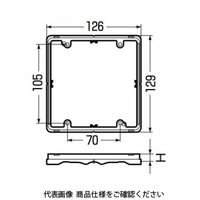 未来工業 ボックス用継枠(ワンタッチタイプ) プラスチック製継枠 OF-119JY25 1セット(20個)（直送品）