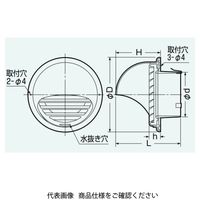 未来工業 パイプフード（丸型） PYM-100K 1セット（5個）（直送品）