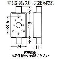 未来工業 露出スイッチボックス大角形プレートも適合します。 1ヶ用 SW2-14J 1セット（10個）（直送品）