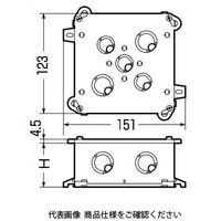 未来工業 四角コンクリートボックス 4CBL-75 1セット（5個）（直送品）