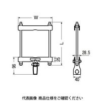 未来工業 角・丸パイプ・H形鋼・C形鋼組み合わせ用 電気亜鉛めっき仕様 SGPA-10-4 1セット（5個）（直送品）