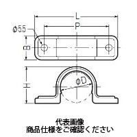 未来工業 両サドル（ビス２本止めタイプ） LST-16P 1セット(50個)（直送品）