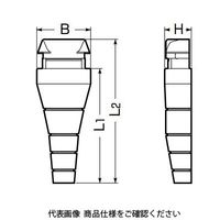 未来工業 光モール付属品引込みブッシング EMHB-2K 1セット(50個)（直送品）