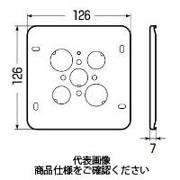 未来工業 鉄製バックプレート (鉄製大形四角PCボックス用) PA-4CBL-BP 1セット(10個)（直送品）