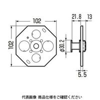 未来工業 鉄製バックプレート (鉄製八角PCボックス用) PA-8CB-BPA3 1セット(10個)（直送品）