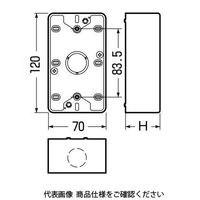 未来工業 露出スイッチボックス（ブランクタイプ） PVR-0YM 1セット（5個）（直送品）