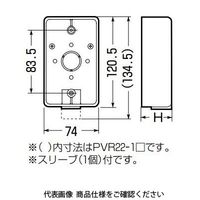 未来工業 露出スイッチボックス PVR22-1M 1セット（5個）（直送品）