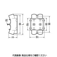 未来工業 ダブル送りエンド（４方出） MFSE-22W2 1セット(10個)（直送品）