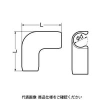 未来工業 VE管カバー大曲ガリ VEML-28M 1セット（10本）（直送品）