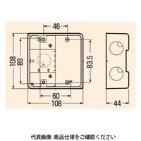 未来工業 軽量間仕切り用　アウトレットボックス（１個用ブランクカバー付） CDO-K4A 1セット(20個)（直送品）