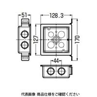 未来工業 耐火遮音スタットレットボックス　耐火遮音壁用 MTKB-MA3-CS 1セット(5個)（直送品）