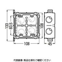 未来工業 軽量間仕切り用 アウトレットボックス(平塗代カバー付) CDO-K4AZ122 1セット(10個)（直送品）