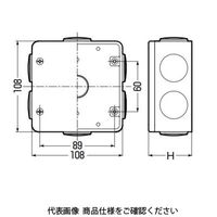 未来工業 PVKボックス（防水タイプ） ノック無 PVK-AOPJ 1セット（5個）（直送品）