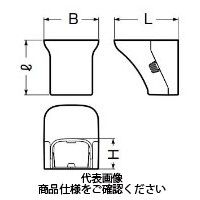 未来工業 モールダクト付属品 コーナージョイント MDCJ-50G 1セット(5個)（直送品）