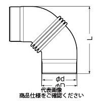 未来工業 換気パイプ用エルボ PYPE-100J 1セット(5個)（直送品）