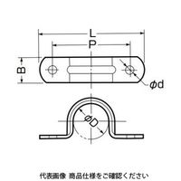 未来工業 VE両サドル(VE管用コーティングステンレスサドル) SST-14M 1セット(50個)（直送品）