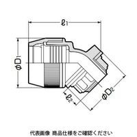 未来工業 曲がりコネクタ（45°）（ミラフレキMF用） FNVK-16FS 1セット（10個）（直送品）