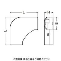 未来工業 モールダクト付属品 ダクト曲ガリ MDM-70J 1セット(5個)（直送品）