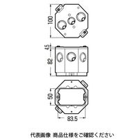 未来工業 八角コンクリートボックス（塗代カバー付） 8CB-82NK 1セット(5個)（直送品）