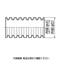 ミラレックスF(波付硬質合成樹脂管(FEP)) 難燃ミラレックスF(難燃性波付硬質合成樹脂管(FEP)) N-FEP-125S 1セット(30m)（直送品）