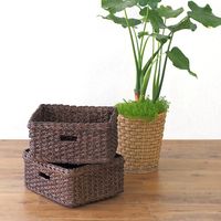 キムラ ウォーターヒヤシンス 収納バスケット 幅360×奥行290×高さ190mm ACE19DK2 1セット（2個入）（直送品）