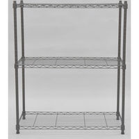 エイ・アイ・エス パイプ径19mm スチールラックセット 3段 幅750×奥行350×高さ918mm ブラウン AM-7590B 1台（直送品）