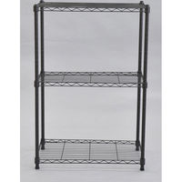 エイ・アイ・エス パイプ径19mm スチールラックセット 3段 幅600×奥行350×高さ918mm ブラウン AM-6090B 1台（直送品）