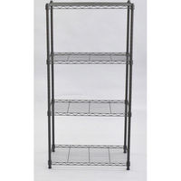 エイ・アイ・エス パイプ径19mm スチールラックセット 4段 幅600×奥行350×高さ1194mm ブラウン AM-6012B 1台（直送品）