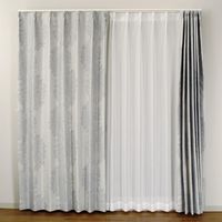 ユニベール 遮光・遮音・遮熱カーテン IDダリア 幅1000×高さ1780mm グレー 4548654702230  1セット（厚地カーテン2枚）（直送品）