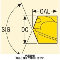セコ・ツールズ・ジャパン ドリル クラウンロック用 SD100ー22.225ーM 1セット(2個)（直送品）