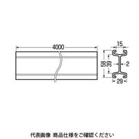 未来工業 アルミレール(アルミレール用ケーブルカッシャー専用) CKA-4M 1個（直送品）