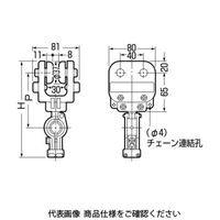 未来工業 アルミレール用 ケーブルカッシャー CKA-503 1個（直送品）