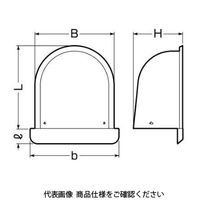 未来工業 パイプフード(鐘型)寒冷地仕様 ルーバー付 PYK-S100KLT 1個（直送品）
