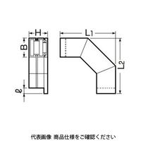 未来工業 プラスチックダクト用 ジョイント 曲ガリ(大曲ガリ) PDML-510 1個（直送品）