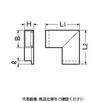 未来工業 プラスチックダクト用 ジョイント 曲ガリ PDMS-715J 1個（直送品）