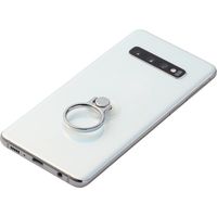 エレコム スマートフォン用ストラップ/フィンガーリング/クリア/スタンダード/シルバー P-STRBCRSV 1個