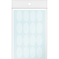 ササガワ ギフトシール 楕円 透明 大 22-992 1セット(1冊(64片)×5)