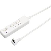 延長コード  電源タップ AC×3個口  スイッチ付  2m ホワイト H8S332WH YAZAWA 1個
