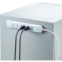 延長コード 電源タップ 2m 2P（ピン） 6個口 マグネット ホワイト TAP-SP216 サンワサプライ 1個