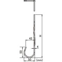 清水 鍛冶屋のSカンヒネリ L-200 白 SH-SK91-200W 1セット（2本入）（直送品）