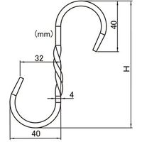 清水 鍛冶屋のSカン L-150 白 SH-SK90-150W 1セット（2本入）（直送品）